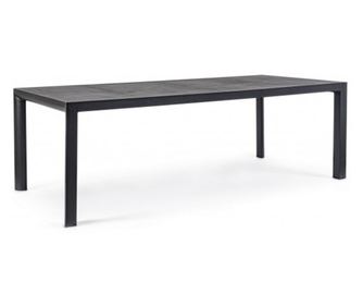 Mason antracit szürke kerámia alumínium asztal 220x100x74 cm