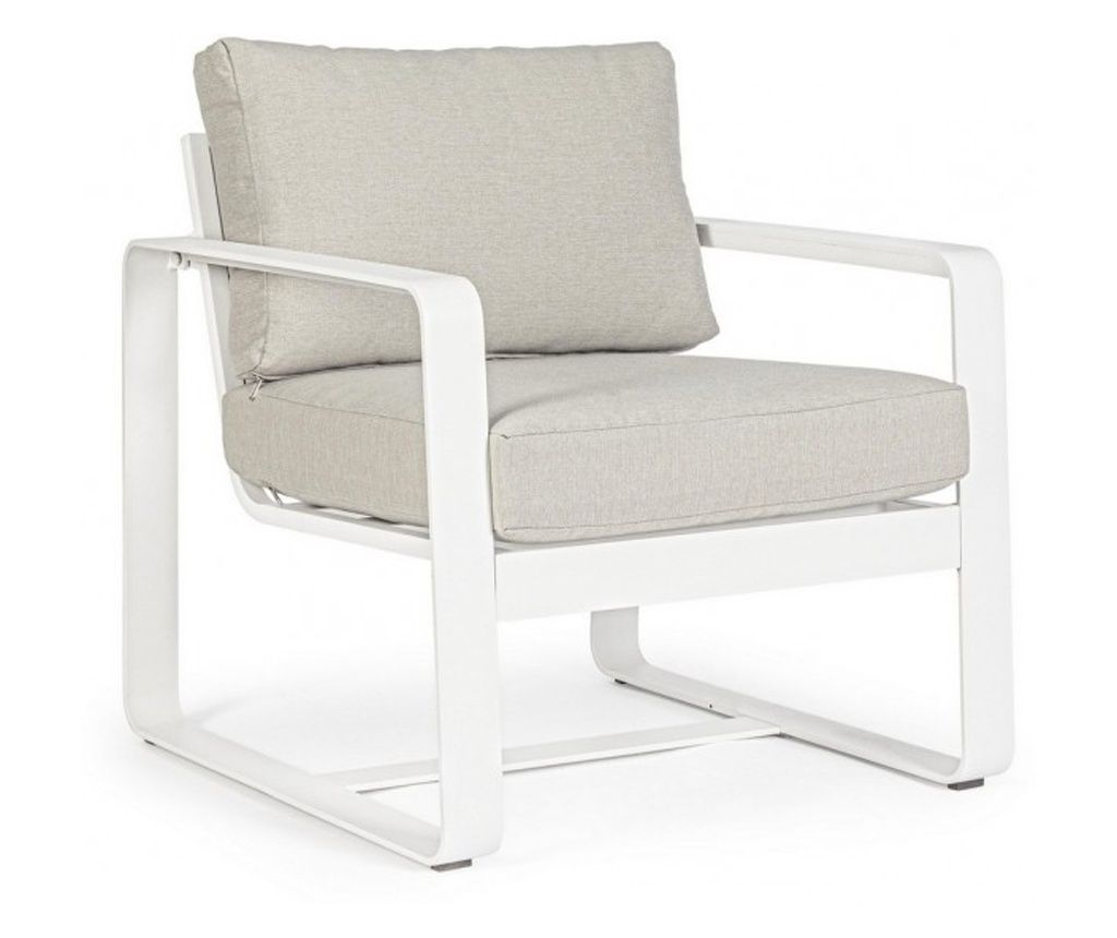 2 db-os fehér és bézs Merrigan fotel szett, 74x78x84 cm