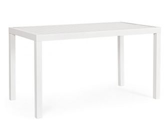 Bela aluminijasta miza Hilde 130x68x75 cm