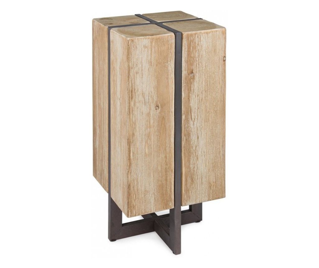 Garrett naraven leseno rjav železen barski stol 32x32x70 cm