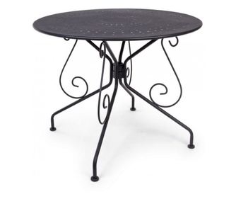 Etienne antracit szürke acél asztal 90x72 cm