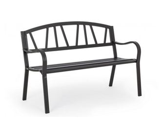 Vrtna klupa Janelle 123x57x87 cm antracit siva čelik