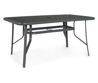 Masa otel sticla gri antracit Martinez 150x90x70 cm