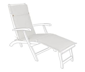 Krémszínű poliészter kerti nyugágy párna 50x176x3 cm