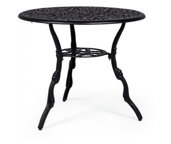 Antracit szürke alumínium asztal Victoria 80x67 cm