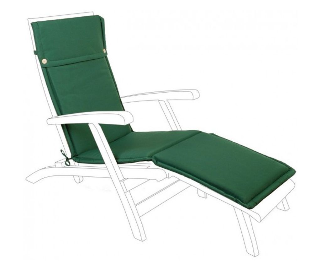 Perna sezlong gradina textil verde 50x176x3 cm