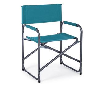 6 darabos fekete és kék kerti szék szett, 55x47x78 cm