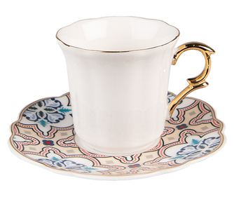 Set 6 porcelanastih skodelic 8x6x6, 12x1 cm, 95 ml