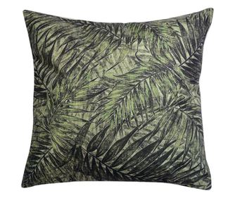 Komplet 2 okrasnih tekstilnih blazin v listnato zeleni barvi, 43x43x4 cm