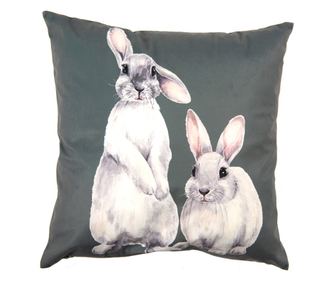 Комплект от 2 полиестерни калъфки за възглавници със зайчета 45x45 см
