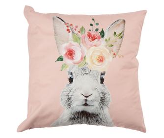 Комплект от 2 полиестерни калъфки за възглавници с зайчета 45x45 см