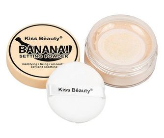 Kiss Beauty, Намазваща пудра, Контрол на мазнините, Банан, 16 г