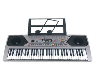 Elektronske orgle IdeallStore®, Schone Klange, USB vhod, mini mikrofon, priloženo stojalo za note, srebrna
