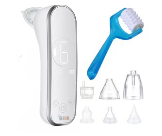 Aspirator Nazal Electric 2 in 1 BBK®, Pentru Bebelusi si Copii, Portabil si Ultra Silentios, 6 Trepte de Viteza, cu Acumulator 8