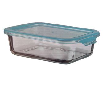 Caserola Sticla Borosilicata cu Capac, Termorezistenta, pentru depozitare alimente, Fresh, 1.5 L, Studio Casa