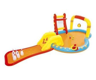 Piscina gonflabila pentru copii, de joaca, cu tobogan, 435x213x117 cm, Bestway Lil' Champ