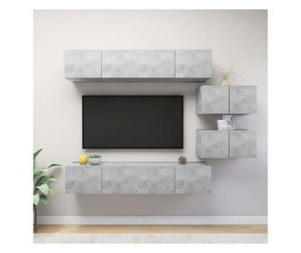 Set TV ormari, 6 komada, betonski sivi, PAL