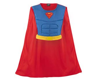 IdeallStore® Superman kostim za djecu, Čovjek od čelika, poprsje i ogrtač, poliester, 4-6 godina, plava