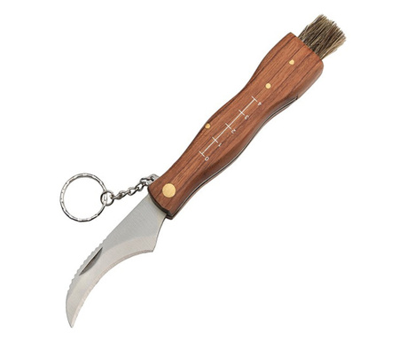 Нож за гъби IdeallStore®, Pilzliebhaber, неръждаема стомана, 21 см, кафяв