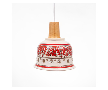 Pendul Deco Republic „Radacini – Laleaua decor rosu” ceramica autentica de Corund