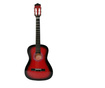 IdeallStore® klasszikus gitár, 95 cm, fa, Classic, piros, tokkal