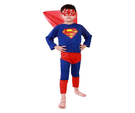 Costum Superman pentru copii, albastru 7-9 ani 130-140 cm