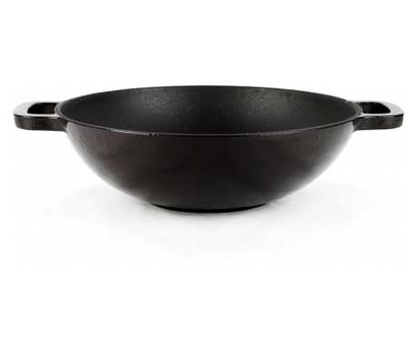 Tigaie wok Magefesa-Ferro Eco, fonta, 30x9 cm, negru