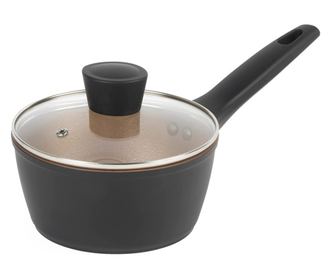 Caserolă Russell Hobbs Opulence RH02137BEU7, 20 cm, 2,4 l, acoperire Crystaltech, inducție, negru/auriu