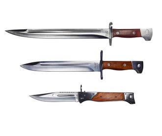 3 darabos IdeallStore® vadászkés készlet, Ak Specialist, rozsdamentes acél, barna, tokkal együtt.