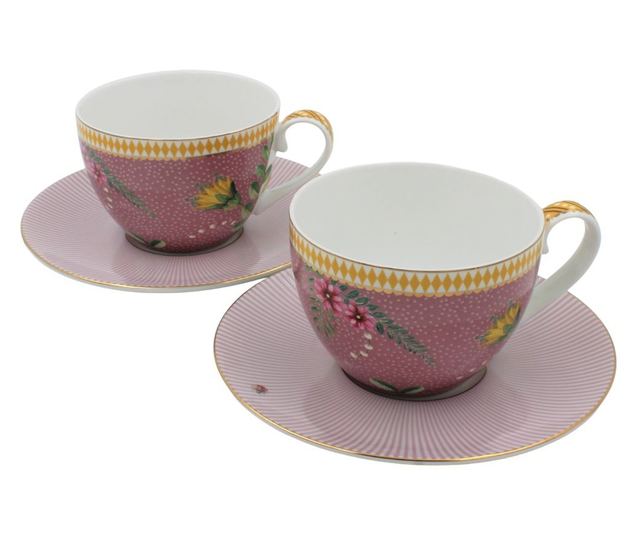 Set 2 cești cu farfurioare, Pip Studio, colecția La Majorelle