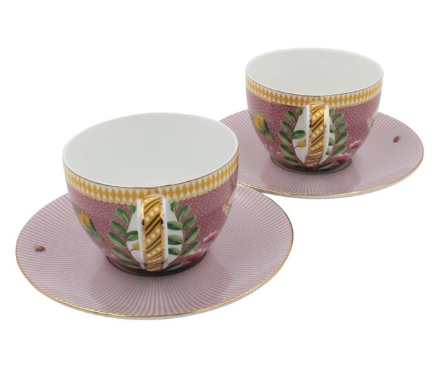 Set 2 cești cu farfurioare, Pip Studio, colecția La Majorelle