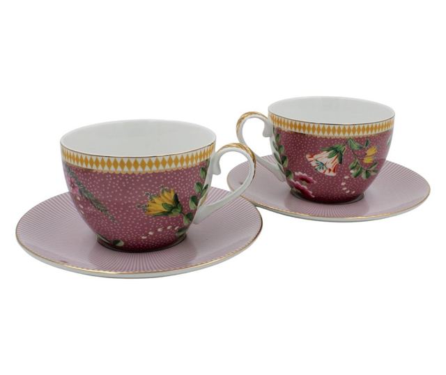 Set 2 cești cu farfurioare, Pip Studio, colecția La Majorelle