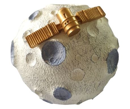 Statueta decorativa, Planeta,  Alb, 13 cm, GX2017