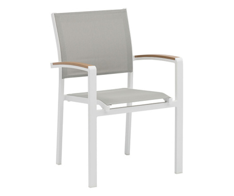 Кресло Пори 216-000004 цвят бял-сив