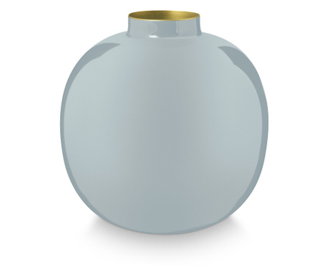Vază decorativă rotundă metalică 23cm Light Blue