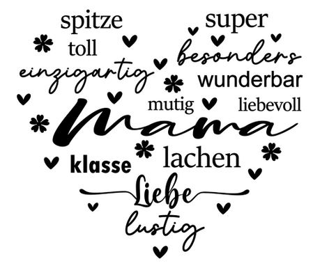Sticker decorativ, Mama, Negru, 68 cm, 1238STK
