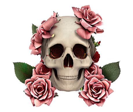 Sticker decorativ, Craniu, Roz, 62 cm, 1240STK