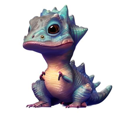 Sticker decorativ, Baby Dinozaur, Turcoaz, 70 cm, 1249STK