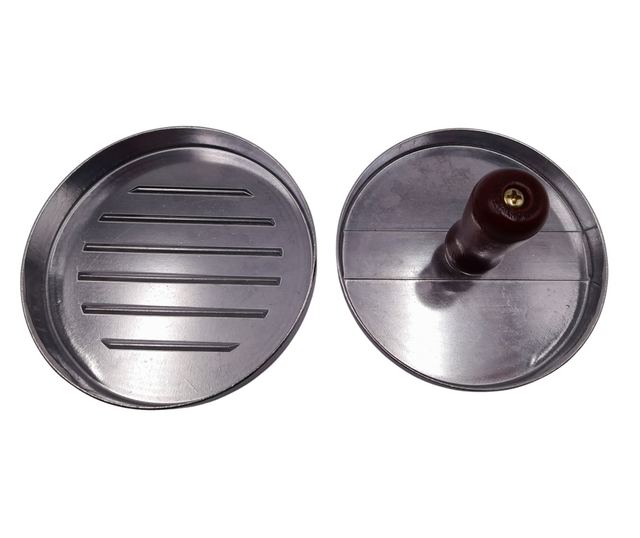 Kézi hamburgerprés IdeallStore®, Exquisite Chef, alumínium, 11.5 cm, ezüst