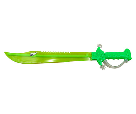 Меч-играчка IdeallStore, Eye Sight, пластмаса, LED, звуци, 60 см, зелен