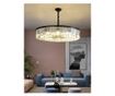 Candelabru RFAN, Model H98134/400, Textura Cristal, Metal, 6 X E14, Negru