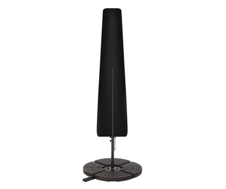 Husa pentru umbrela de gradina, Springos, cu fermoar, negru, 265x70 cm