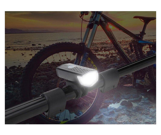 Велосипедно фенерче/лампа, Mercaton, PC, ABS корпус, CREE LED, USB зареждане, 3 режима на светене, IPX4