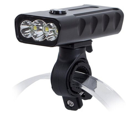 Велосипедно фенерче/лампа, Mercaton, алуминий, 3 x LED CREE XM-L T62, powerbank, USB зареждане, 3 режима на светене, IPX5