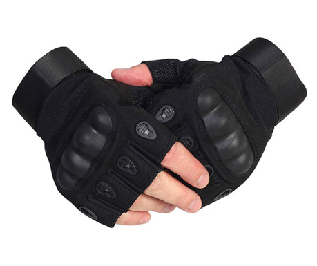Военно-тактически ръкавици IdeallStore®, Impact Survivor, найлон, размер M, черни