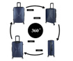 Куфар Quasar & Co., Air Circle, ABS, 31 x 52 x 77 cm, 4 колела на 360 градуса, 100 L, Тъмносин