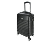 Куфар за ръчен багаж Quasar & Co.®, с 4 колела и шифър, ABS, 55х36х20 cм, 33 Л, Черен
