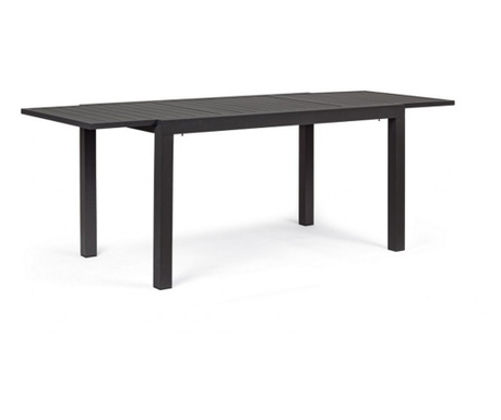 Antracitszürke alumínium kihúzható asztal Hilde 210x77x75 cm