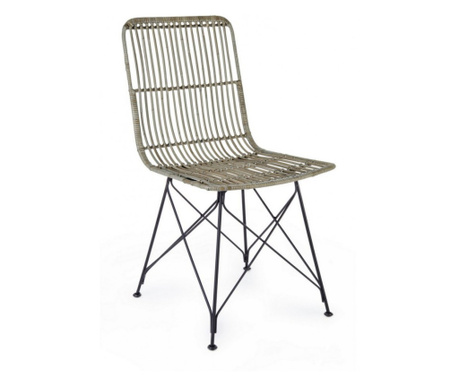 db fekete vas kubu szürke Lucila szék készlet 45x55x85 cm
