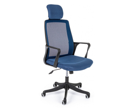 Laurent crno plava uredska stolica 59x63,5x124 cm